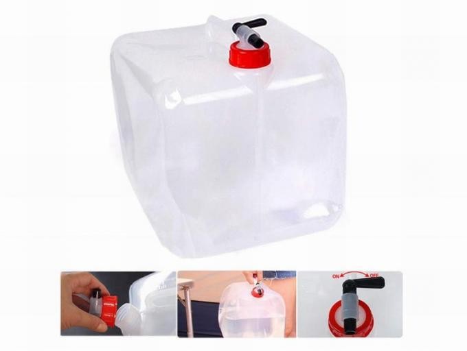 5L/10L/20 L LDPE/PE Transparent Food Level Camping Folding Plastic Military Disaster Relief Water Jerry Can for Outdoor