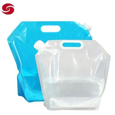 5L/10L Sports Folding PVC PE The Water Bag/ Outdoor LDPE Drinking Water Bag/ Portable Outdoor Disaster Relief Water Bag