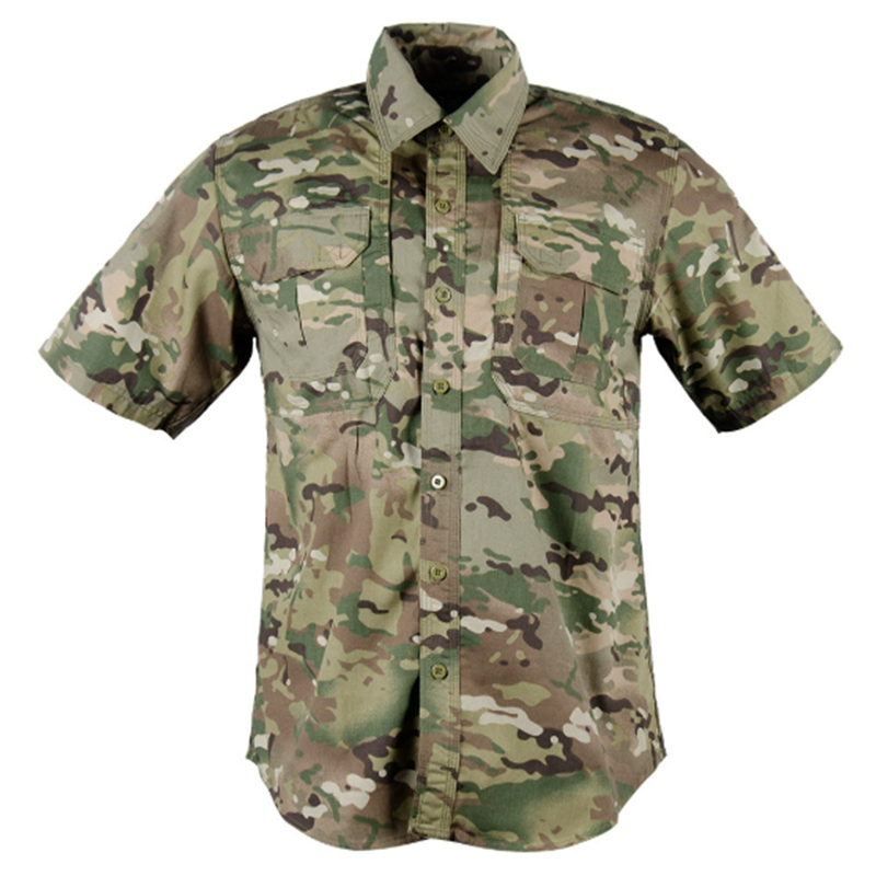 CP Camouflage Mesh Breathable Tactical Short-Sleeve Combat Shirt